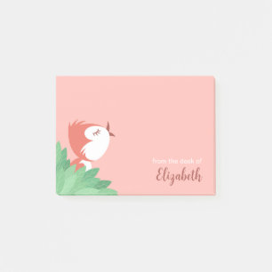 Niedlich Bird Chick Sun Girl Post-it Klebezettel