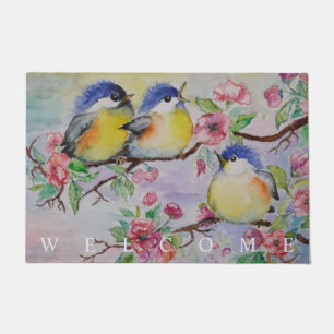 Niedlich Bird Doormat Schöne Sparrows Fußmatte