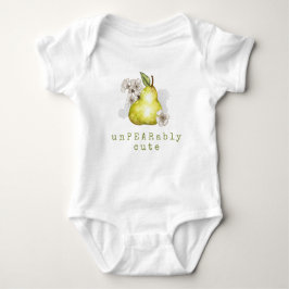 Niedlich Birne Frucht Pun Baby Bodysuit Strampler
