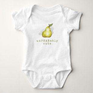 Niedlich Birne Frucht Pun Baby Bodysuit Strampler