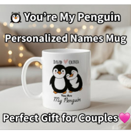 Niedlich bist du meine Penguin Personalisierten Pa Kaffeetasse