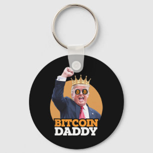 Niedlich Bitcoin Daddy Trump Crypto King Money Evo Schlüsselanhänger