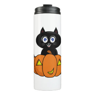 Niedlich Black Cat Halloween Thermosbecher