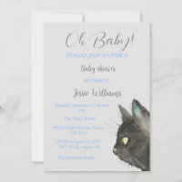 Niedlich Black Cat Kitten Kitten Blue Baby Dusche