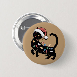 Niedlich Black Cat Lover Weihnachtsgeschenk Mama F Button