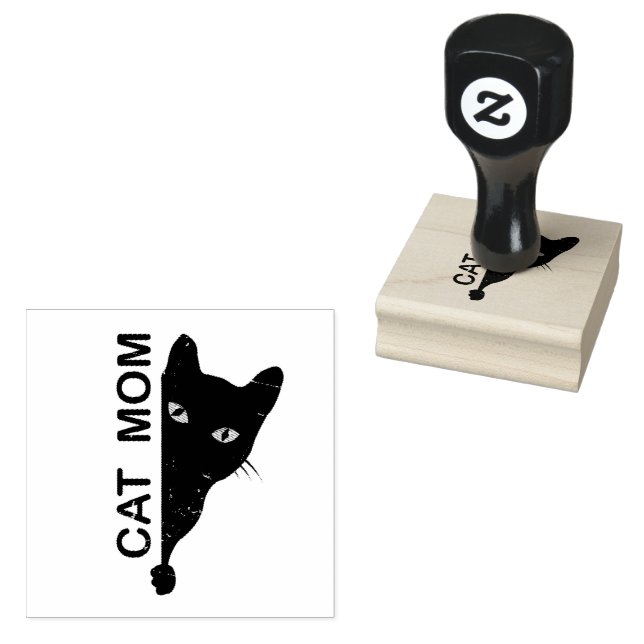 Niedlich Black Cat Mama Gummistempel (Stempel)