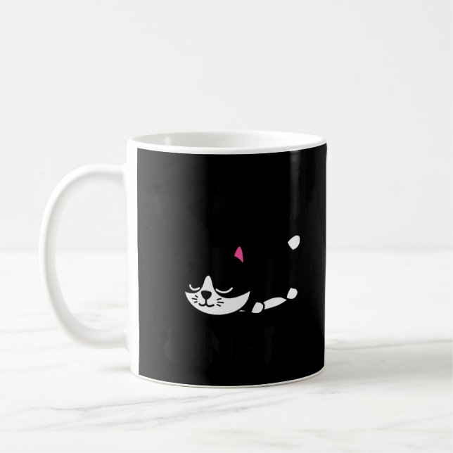 Niedlich Black Cat Snacks Nickerchen Funny Sprichw Kaffeetasse (Links)