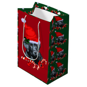 Niedlich Black Lab Weihnachten Mittlere Geschenktüte