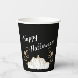 Niedlich Black Pumpkin Happy Halloween Pappbecher