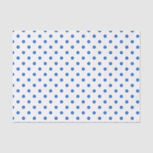 Niedlich-blau-weißer Polka-Dot Seidenpapier