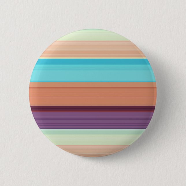 Niedlich-blaubraune Streifen Button (Vorderseite)