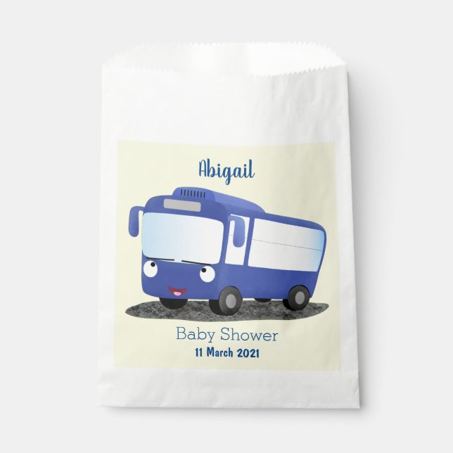 Niedlich-blaue Cartoon-Abbildung Geschenktütchen (Vorderseite)