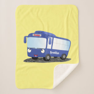 Niedlich-blaue Cartoon-Abbildung Sherpadecke