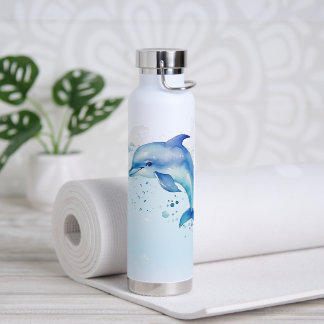 niedlich-Blaue-Delphin-Springschule oder im Freien Trinkflasche