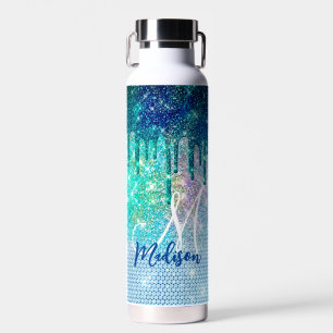 Niedlich-blaue Iridescent-Einhorn-Imitate Glitzer- Trinkflasche