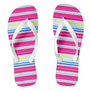 Niedlich-blaue Rosa Streifen Flip Flops