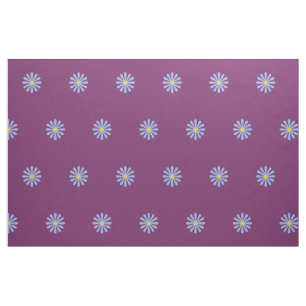 Niedlich Blauer Blumenmuster auf Trauben Lila Stoff
