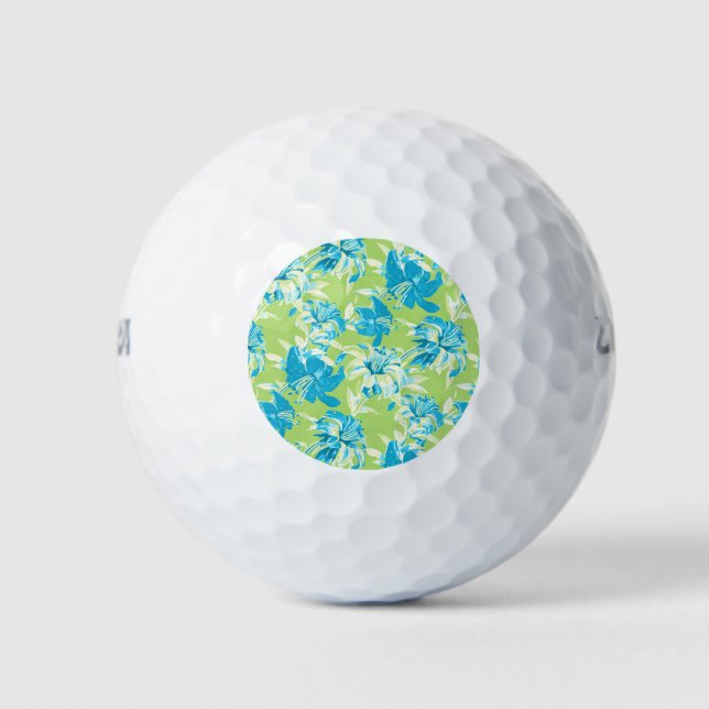 Niedlich-blaugrüne, nahtlose Lilie Golfball (Vorderseite)