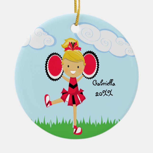 Niedlich Blonde Haaresleiter Weihnachtsschmuck (Vorne)