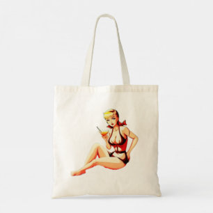 Niedlich Blonde Martini Bikini Girl Thunder_Cove Tragetasche