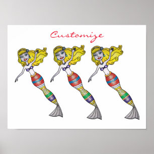 Niedlich Blonde Mermaid Thunder_Cove Poster