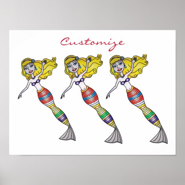 Niedlich Blonde Mermaid Thunder_Cove Poster (Vorne)