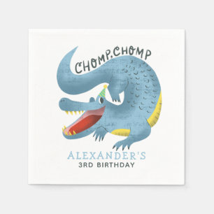 Niedlich Blue Alligator Geburtstagsparty Boys Serviette