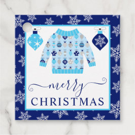 Niedlich Blue and Gray Christmas Jumper Geschenkanhänger