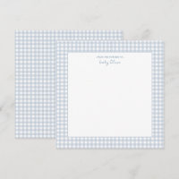 Niedlich Blue and white gingham Square Baby Boy