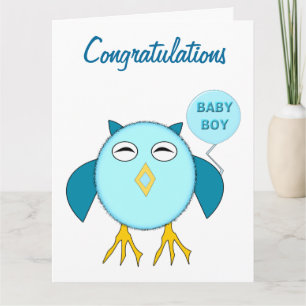 Niedlich Blue Baby Bowl Custom Card Karte