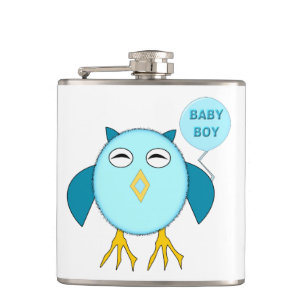 Niedlich Blue Baby Bowl Flask Flachmann