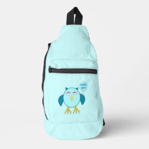 Niedlich Blue Baby Bowl Owl Crossbody Bag