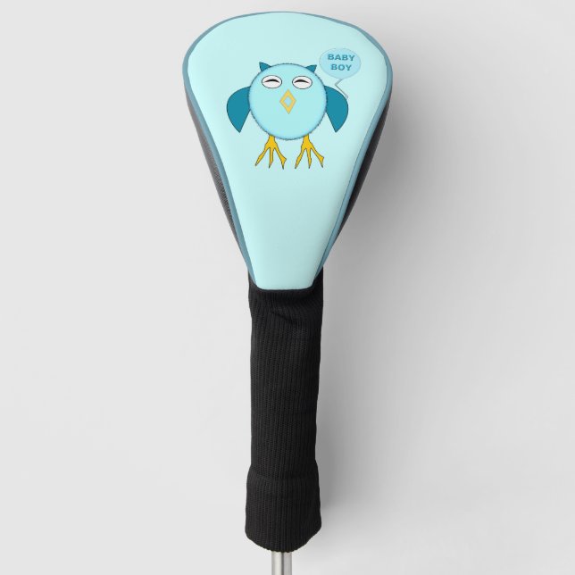 Niedlich Blue Baby Bowl Owl Golf Driver Cover Golf Headcover (Vorderseite)