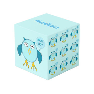 Niedlich Blue Baby Bowl Personalisiert Würfel