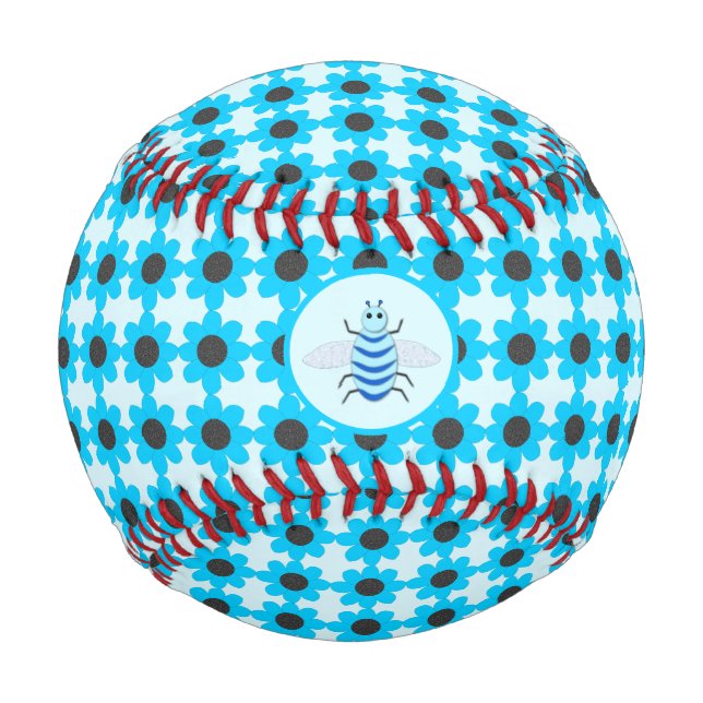 Niedlich Blue Baby Boy Bee Baseball (Vorderseite)