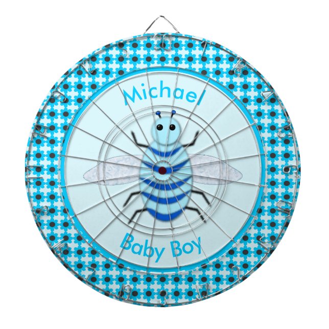 Niedlich Blue Baby Boy Bee Custom Dartscheibe (vorne)