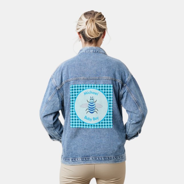Niedlich Blue Baby Boy Bee Custom Jeansjacke (Modell)