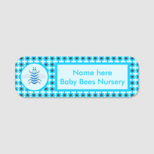 Niedlich Blue Baby Boy Bee Custom Kinderzimmer Namensschild