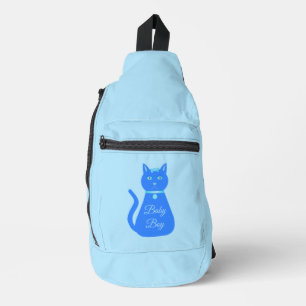 Niedlich Blue Baby Boy Cat Custom Crossbody Bag