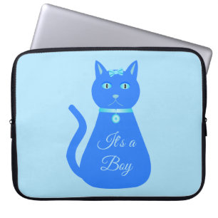 Niedlich Blue Baby Boy Cat Custom Laptopschutzhülle