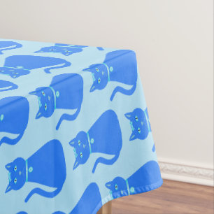 Niedlich Blue Baby Boy Cat Gemustert Baby Dusche Tischdecke