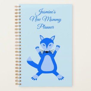 Niedlich Blue Baby Boy Fox Custom Junge Mutter Planer