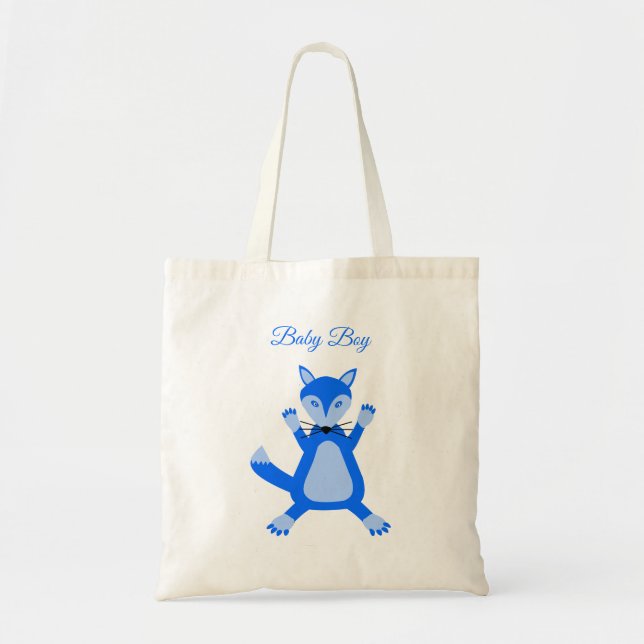 Niedlich Blue Baby Boy Fox Custom Tragetasche (Vorne)