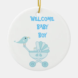 Niedlich Blue Baby Boy Keramikornament