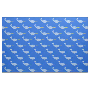 Niedlich Blue Baby Boy Narwhal Gemustert Stoff