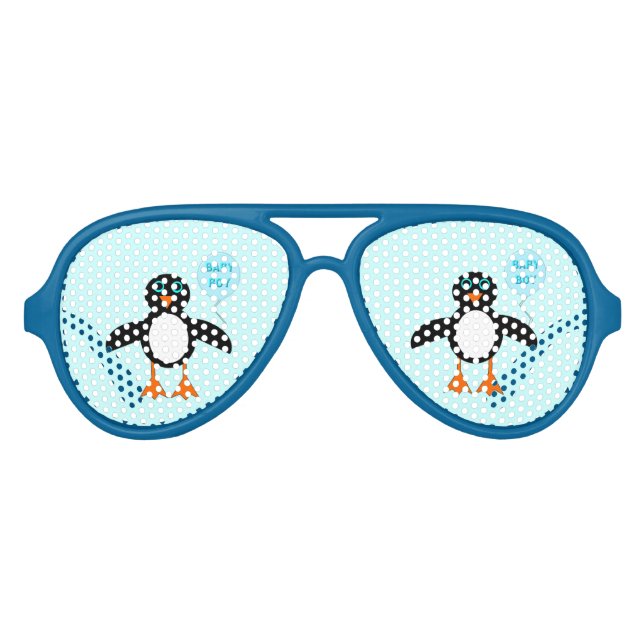 Niedlich Blue Baby Boy Penguin Party Shades Sonnenbrille (Vorderseite)