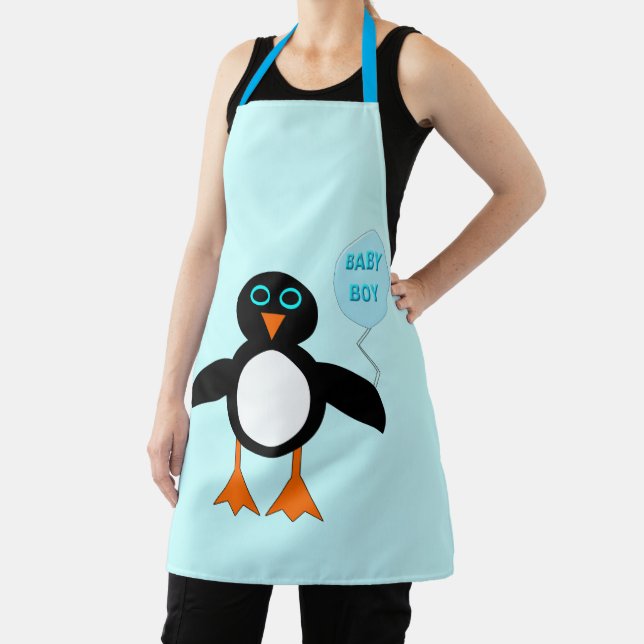 Niedlich Blue Baby Boy Penguin Schürze (InSitu)
