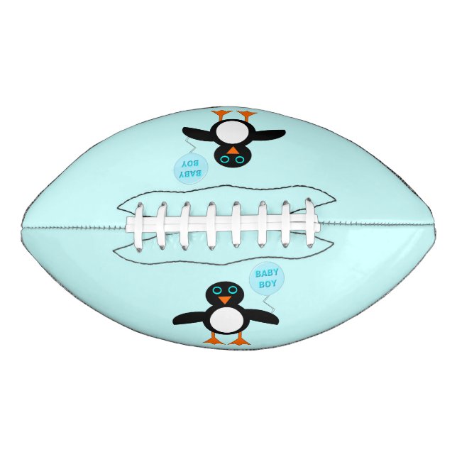 Niedlich Blue Baby Boy Pinguin Football (Vorderseite)