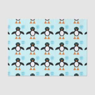 Niedlich Blue Baby Boy Pinguin Tissue Paper Seidenpapier