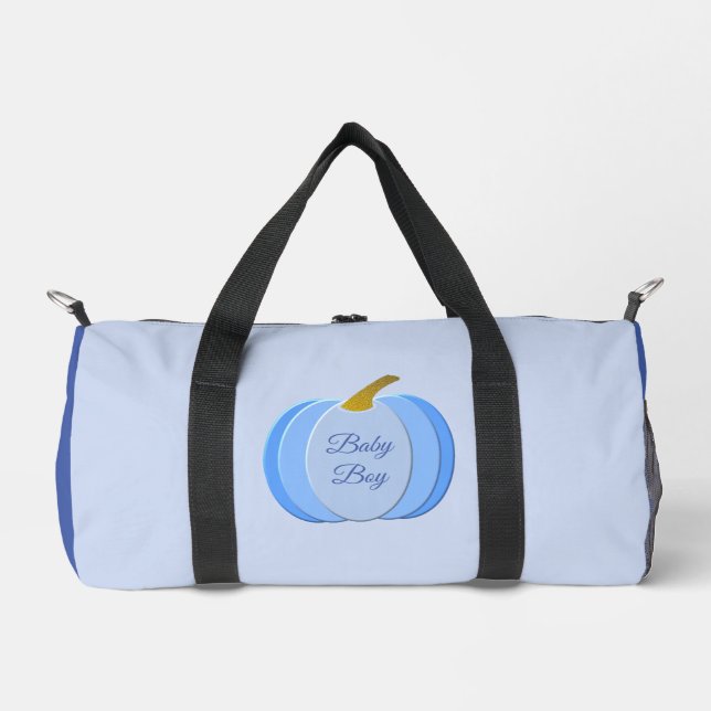 Niedlich Blue Baby Boy Pumpkin Custom Diaper Bag Duffle Bag (Vorderseite)
